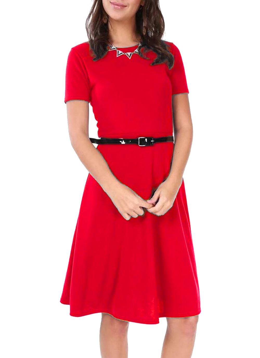 Plain Belted dress 